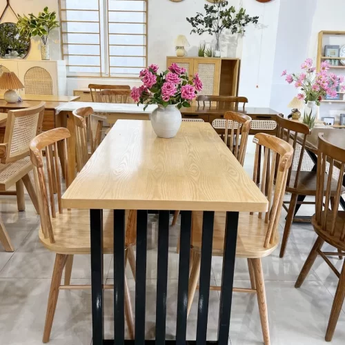 BỘ BÀN ĂN CHÂN SẮT SONG M1