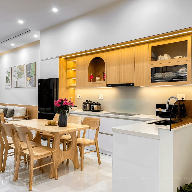 THIẾT KẾ VÀ THI CÔNG HỆ TỦ BẾP NHÀ CHỊ VY
