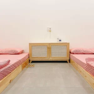 Tủ ngang 2 cánh phối mây