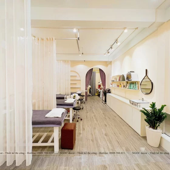 THI CÔNG NỘI THẤT VÀ MẶT TIỀN TIỆM LEO SPA- ĐÀ NẴNG