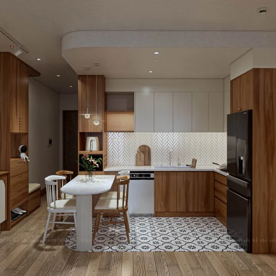 HỆ TỦ BẾP CĂN HỘ FPT PLAZA 3 – CHỊ LINH