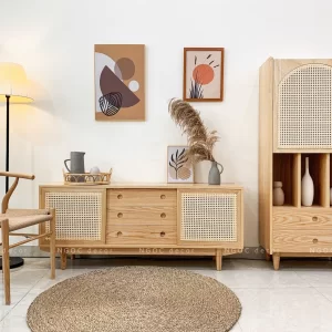 Tủ TV 3 cánh 2 hộc kéo