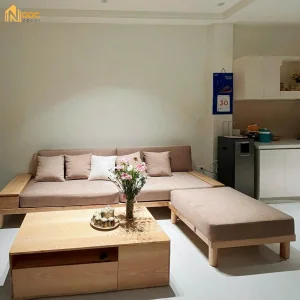 SOFA JAPANDI BỤC GỖ CHẤT LIỆU NỈ CAO CẤP