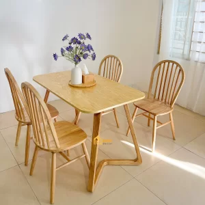 BỘ BÀN ĂN CHÂN CHỮ V M1