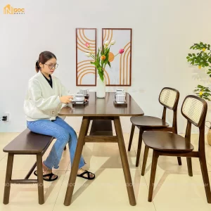 BỘ BÀN ĂN CAGO 1M4