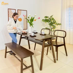 BỘ BÀN ĂN CAGO 1M4