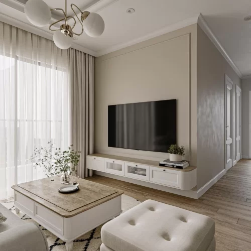 TỦ TIVI TREO TƯỜNG PHỐI MẶT KÍNH