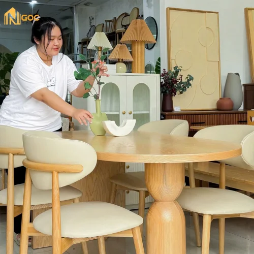 SET BÀN ĂN ARCO MẶT GỖ TỰ NHIÊN