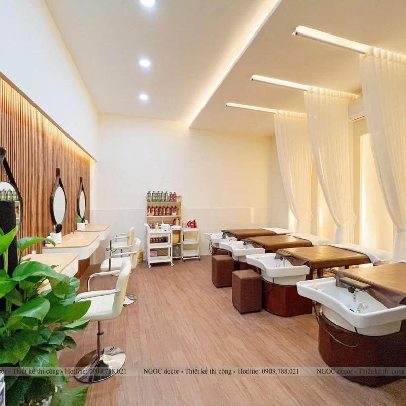 THI CÔNG NỘI THẤT VÀ MẶT TIỀN TIỆM LEO SPA- ĐÀ NẴNG