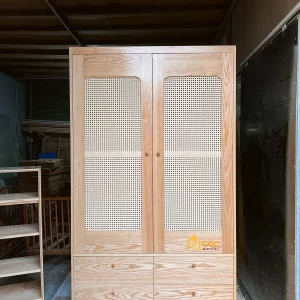 TỦ QUẦN ÁO RATAN M1 PHỐI MÂY