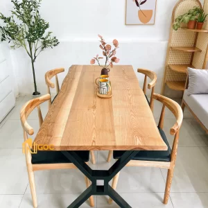 BỘ BÀN ĂN CHÂN CHỮ X M2