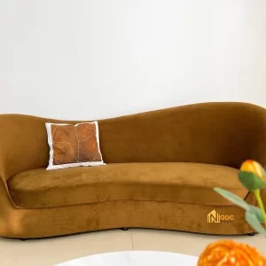SOFA CONG NÂU M4 + BÀN SOFA MẶT ĐÁ CHÂN SẮT D70