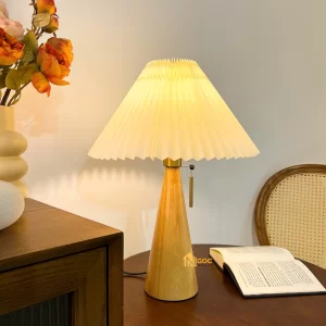 ĐÈN ĐẾ GỖ PHONG CÁCH BẮC ÂU