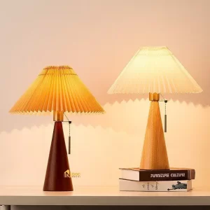 ĐÈN ĐẾ GỖ PHONG CÁCH BẮC ÂU