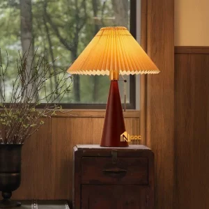 ĐÈN ĐẾ GỖ PHONG CÁCH BẮC ÂU