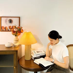 ĐÈN ĐẾ GỖ SỌC PHONG CÁCH BẮC ÂU