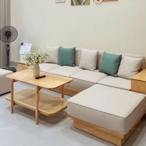 SOFA GÓC CHỮ L BỌC DA